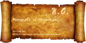Mengyán Orsolya névjegykártya